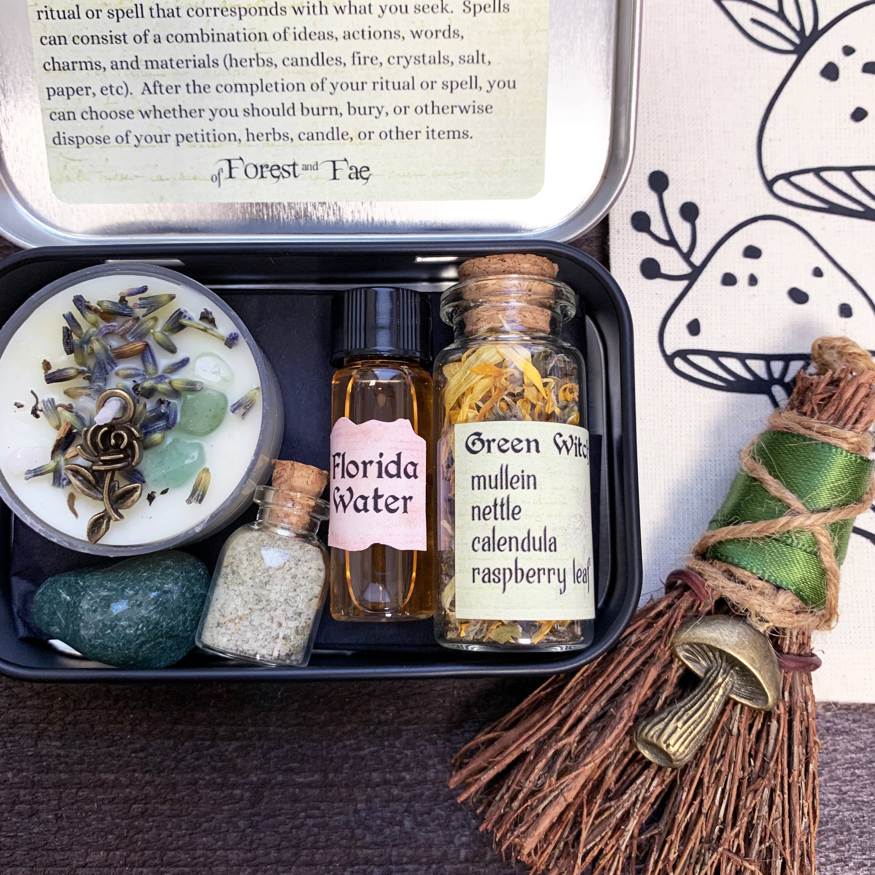 Green Witch Travel Altar, Witch Kit, Forest Witch, Cottagecore, Spell  Bottle, Manifestation, Witchcraft Kit, Wiccan, Ritual Kit